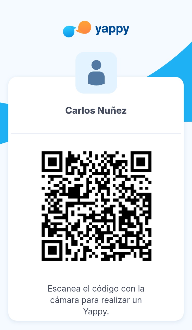 Código QR de Yappy de Carlos Núñez